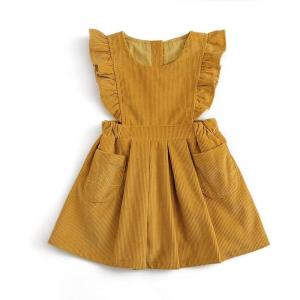 imageSimplee kids Toddler Girl Dress Girls Corduroy Sleeveless Dress for Fall 3M10TOfallmustard