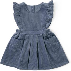 imageSimplee kids Toddler Girl Dress Girls Corduroy Sleeveless Dress for Fall 3M10TOfallo Blue