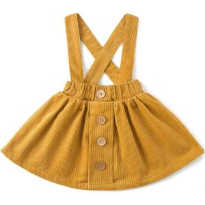 imageSimplee kids Toddler Girl Dress Girls Corduroy Sleeveless Dress for Fall 3M10TTfallyellow