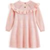 imageSimplee kids Baby Girls Long Sleeve Girl Dresses Knit Sweater Dress Playwear Dresses Casual Dresses for Fall Winter Pink