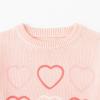 imageSimplee kids Baby Pullover Sweater Valentines Outfit Love Embroidery Knit Sweaters Coat for Autumn Fall and WinterPink Hearts