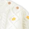 imageSimplee kids Baby Pullover Sweater Valentines Outfit Love Embroidery Knit Sweaters Coat for Autumn Fall and WinterWhite Argyle Flower