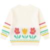 imageSimplee kids Baby Pullover Sweater Valentines Outfit Love Embroidery Knit Sweaters Coat for Autumn Fall and WinterWhite Flowers