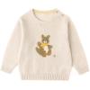 imageSimplee kids Baby Girl Knit Sweater with Bear in The Pocket Toddler Pullover Sweater Cute Fall Winter ClothesFembroidered Kangaroo