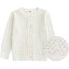 imageSimplee kids Baby Girl White Sweater Knitted Cardigan for Toddler 17Years Open Front Coats Spring Summer Kids Solid Jacket White 1218Months