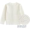 imageSimplee kids Baby Girl White Sweater Knitted Cardigan for Toddler 17Years Open Front Coats Spring Summer Kids Solid Jacket White 1218Months