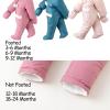 imageSimplee kids Baby Infant Girls Snowsuit Winter Hooded Footed Warm Jumpsuit Outerwear with Gloves for 324 MonthAdarkpink