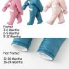 imageSimplee kids Baby Infant Girls Snowsuit Winter Hooded Footed Warm Jumpsuit Outerwear with Gloves for 324 MonthAlakeblue