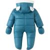 imageSimplee kids Baby Infant Girls Snowsuit Winter Hooded Footed Warm Jumpsuit Outerwear with Gloves for 324 MonthAlakeblue
