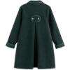imageSimplee kids Girls Dress Coat Lapel Button Winter Jackets Coats Long Sleeve Outerwear with Pockets 414YearDark Green