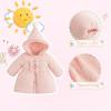 imageSimplee kids Toddler Winter Coat Baby Girl Jacket With Hood Warm Newborn OuterwearPink