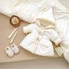 imageSimplee kids Toddler Winter Coat Baby Girl Jacket With Hood Warm Newborn OuterwearWhite