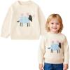 imageSimplee kids Baby Girl Knit Sweater with Bear in The Pocket Toddler Pullover Sweater Cute Fall Winter ClothesEsheep