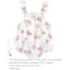 imageSimplee kids Baby Girls Summer Romper Onesie Infant Newborn Floral Ruffled Sleeveless BodysuitFlpink