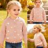 imageSimplee kids Baby Sweater Animal Leopard Printed Baby Cardigan for Autumn FallAflowerpink