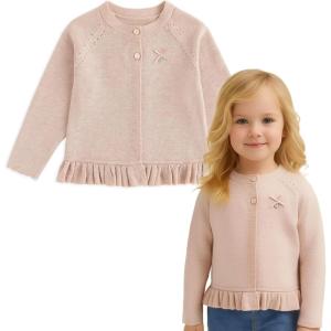 imageSimplee kids Baby Sweater Animal Leopard Printed Baby Cardigan for Autumn FallEpink