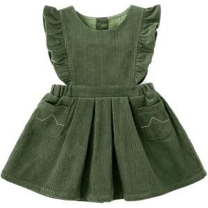 imageSimplee kids Toddler Girl Dress Girls Corduroy Sleeveless Dress for Fall 3M10TWfallgreen