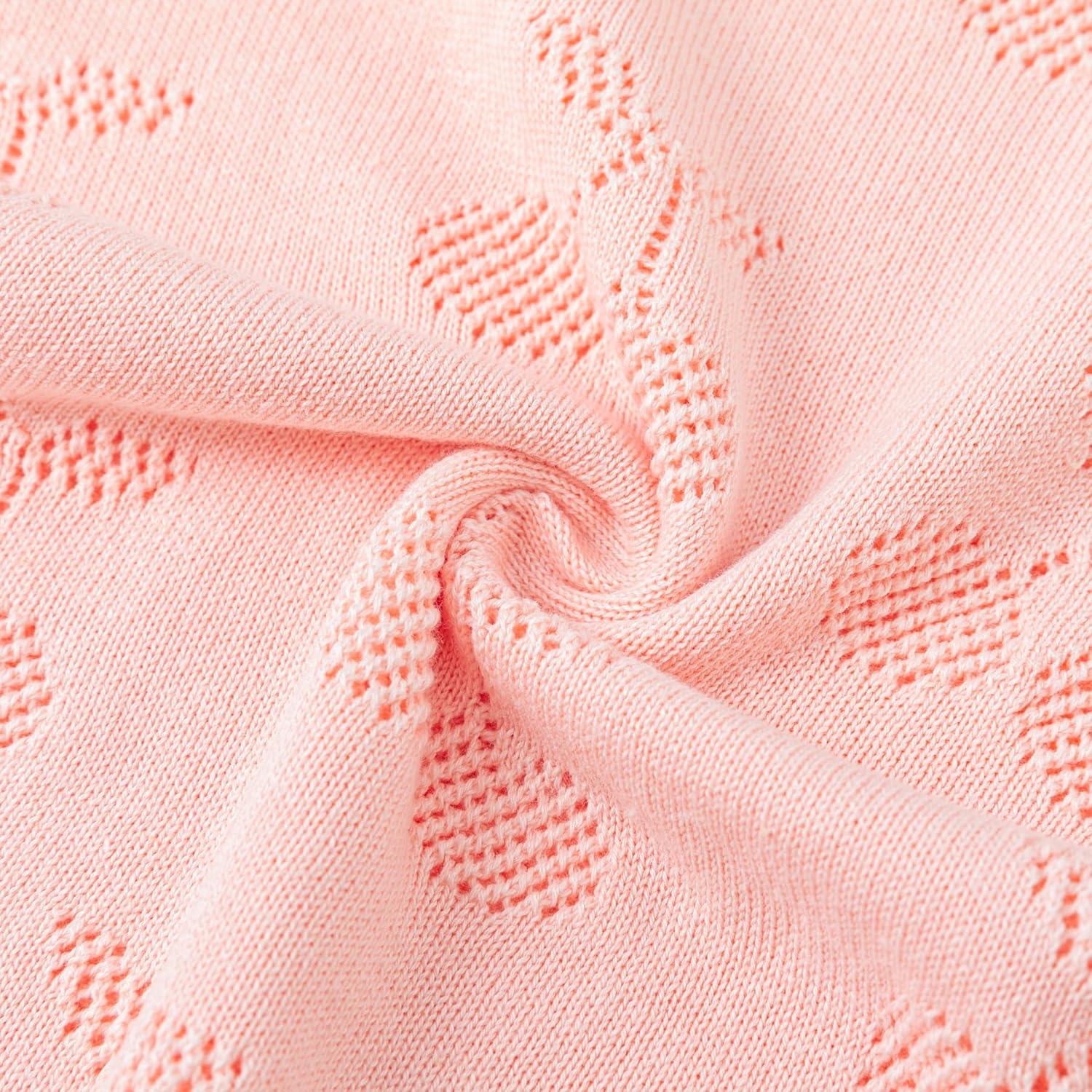 imageSimplee kids Baby Girl Outfits Baby Girls Knit Romper Long Sleeve Romper Cherry Print Romper Outfit for Fall SpringPink