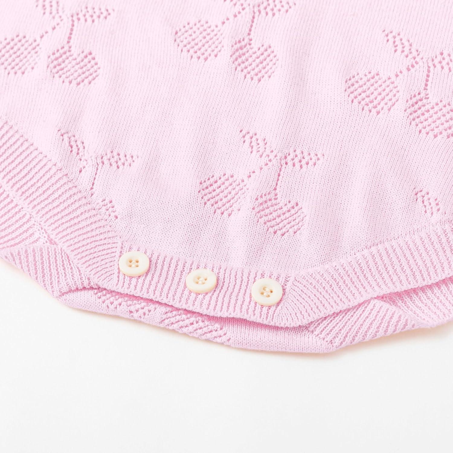 imageSimplee kids Baby Girl Outfits Baby Girls Knit Romper Long Sleeve Romper Cherry Print Romper Outfit for Fall SpringPurple