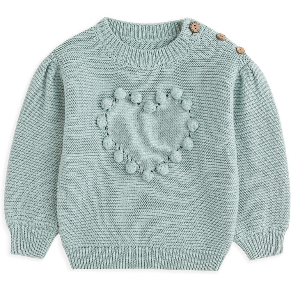 imageSimplee kids Baby Pullover Sweaters Heart Knit Sweater Coat for Autumn Fall and Winter 3M3TAaagrayish Blue