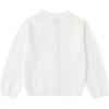 imageSimplee kids Baby Girl Knit Cardigan Sweater Cream Cotton Autumn CoatAwhite Strawberry