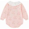imageSimplee kids Baby Girl Outfits Baby Girls Knit Romper Long Sleeve Romper Cherry Print Romper Outfit for Fall SpringPink