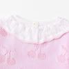 imageSimplee kids Baby Girl Outfits Baby Girls Knit Romper Long Sleeve Romper Cherry Print Romper Outfit for Fall SpringPurple