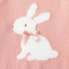 imageSimplee kids Baby Pullover Sweater Valentines Outfit Love Embroidery Knit Sweaters Coat for Autumn Fall and WinterPink Rabbit
