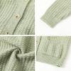 imageSimplee kids Baby Cardigan Cable Knit Toddler Cardigan Long Sleeve Fall Winter Open Front Knit SweatersCbean Paste Green
