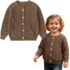 imageSimplee kids Baby Cardigan Cable Knit Toddler Cardigan Long Sleeve Fall Winter Open Front Knit SweatersCcoffeecolored