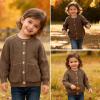 imageSimplee kids Baby Cardigan Cable Knit Toddler Cardigan Long Sleeve Fall Winter Open Front Knit SweatersCcoffeecolored