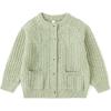 imageSimplee kids Baby Cardigan Cable Knit Toddler Cardigan Long Sleeve Fall Winter Open Front Knit SweatersCbean Paste Green