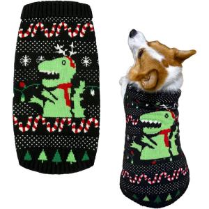 imageSimplee kids Ugly Christmas Sweater Family Matching Outfits for Holiday Party Knitted PulloverDogdinosaur