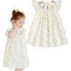 imageSimplee kids Toddler Girl Dresses Ruffled Sleeves Summer Sundress Dress Bohemian Dress