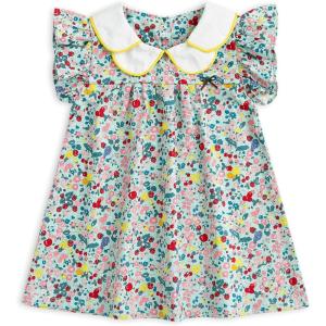 imageSimplee kids Baby Girl Smocked Dress Summer Casual Short Sleeve Dresses Floral Print Sundress Princess Dress for ToddlersCamulticolor1