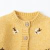 image:imageSimplee kids Baby Sweater Toddler Girls Cardigan Sweater Embroidered Strawberry Knit SweaterAyellow