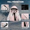 image:imageSimplee kids Girls Waterproof Snow Jacket Fleece Winter Windproof Ski Jackets for Toddler Girls Hooded Warm CoatBbleopard Print
