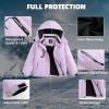 image:imageSimplee kids Girls Waterproof Snow Jacket Fleece Winter Windproof Ski Jackets for Toddler Girls Hooded Warm CoatFpurple