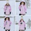 image:imageSimplee kids Girls Waterproof Snow Jacket Fleece Winter Windproof Ski Jackets for Toddler Girls Hooded Warm CoatFpurple