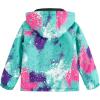 image:imageSimplee kids Girls Waterproof Snow Jacket Fleece Winter Windproof Ski Jackets for Toddler Girls Hooded Warm CoatMblue and Green Splash Ink
