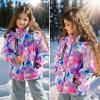 image:imageSimplee kids Girls Waterproof Snow Jacket Fleece Winter Windproof Ski Jackets for Toddler Girls Hooded Warm CoatMpink Purple Universe