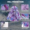 image:imageSimplee kids Girls Waterproof Snow Jacket Fleece Winter Windproof Ski Jackets for Toddler Girls Hooded Warm CoatOpurple Graffiti