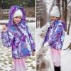 image:imageSimplee kids Girls Waterproof Snow Jacket Fleece Winter Windproof Ski Jackets for Toddler Girls Hooded Warm CoatOpurple Graffiti