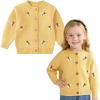 image:imageSimplee kids Baby Sweater Toddler Girls Cardigan Sweater Embroidered Strawberry Knit SweaterAyellow