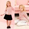 image:imageSimplee kids Baby Cardigan Cable Knit Toddler Cardigan Long Sleeve Fall Winter Open Front Knit SweatersCcherry Blossom Pink