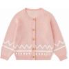image:imageSimplee kids Baby Cardigan Cable Knit Toddler Cardigan Long Sleeve Fall Winter Open Front Knit SweatersCcherry Blossom Pink