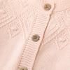 image:imageSimplee kids Baby Cardigan Cable Knit Toddler Cardigan Long Sleeve Fall Winter Open Front Knit SweatersClight Pink