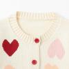 image:imageSimplee kids Baby Cardigan Cable Knit Toddler Cardigan Long Sleeve Fall Winter Open Front Knit SweatersDcolored Hearts