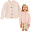 image:imageSimplee kids Baby Cardigan Cable Knit Toddler Cardigan Long Sleeve Fall Winter Open Front Knit SweatersClight Pink
