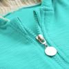 image:imageSimplee kids Animal Bunny Baby Easter Romper Long Ear Rabbit Hoodie Romper Jumpsuit with Zipper10blue Turquoise